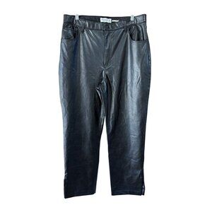 Abercrombie & Fitch 90s Straight Pant Vegan Leather Ultra High Rise Size 33/16